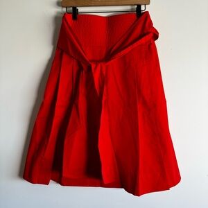 Tory Burch Holiday Red Wrap Skirt size 4
